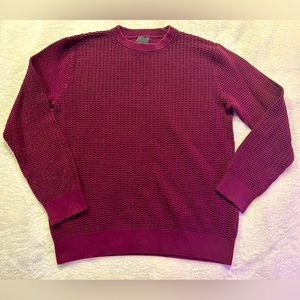 H&M Divided Burgundy Waffle Knit Sweater Pullover